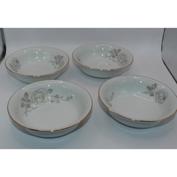 4 Vtg Johann Haviland China Berry/Dessert Bowls Sweetheart Rose Bavaria Germany - Picture 4 of 14